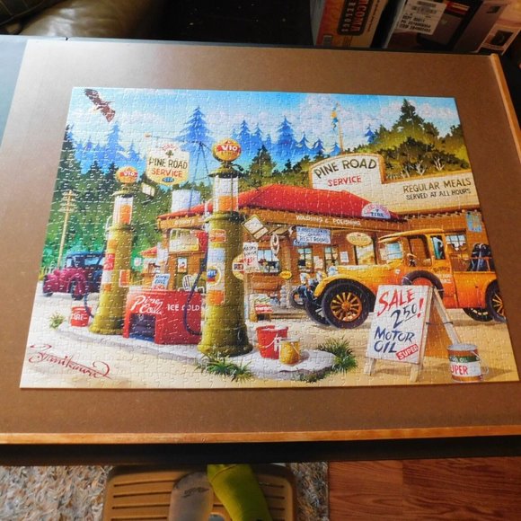 Buffalo Games Jigsaw Puzzle Cartoon World Pine Road Service 1000 Piece Complete - Picture 4 of 8